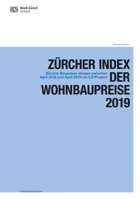 Deckblatt Zürcher Index der Wohnbaupreise 2019