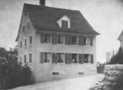 Bild erstes Schulhaus Seebach
