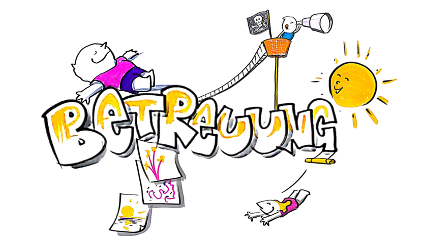 Tollende Kinder, Sinnbild Betreuung