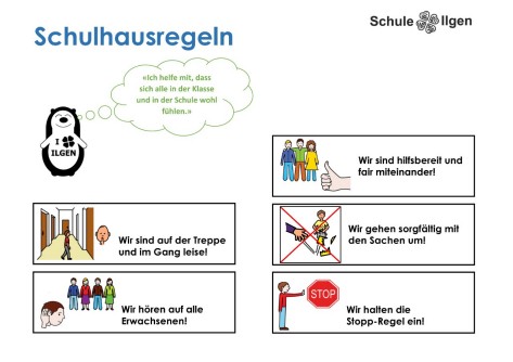 Schulhausregeln in Bild Textversion