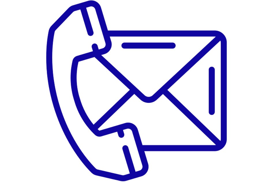 Icon mit Telefon und E-Mail