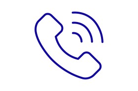 Illustration eines Telefonhörers, mit Wellen für Klingeln