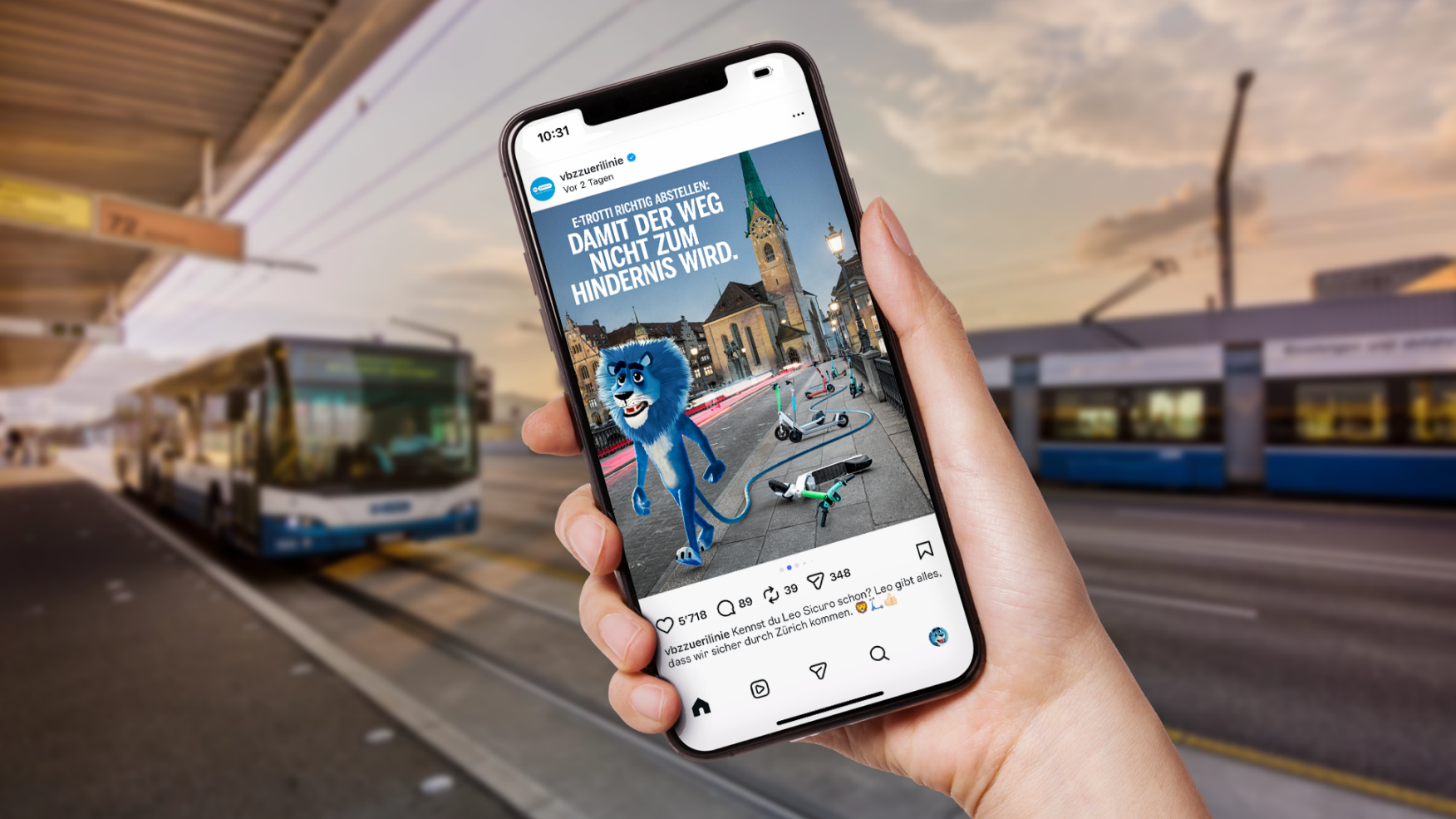 Street Smart Zürich auf Smartphone