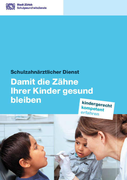 Broschüre über das Angebot des Schulzahnärztlichen Dienstes