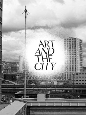 Logo ART AND THE CITY mit Stadthintergrund