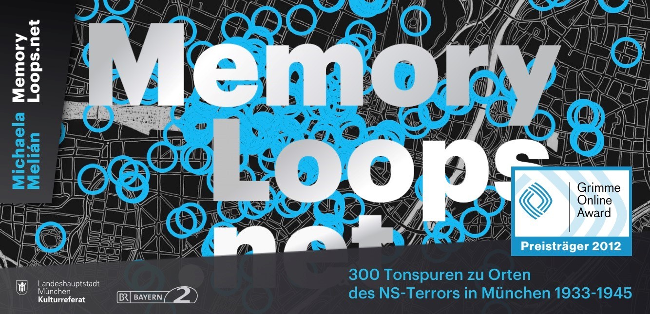 Michaela Melián: Memory Loops, online-Archiv mit 300 Tonspuren lokaler Geschichtszeugen zu Orten des NS-Terros in München 1933-45. https://www.memoryloops.net/