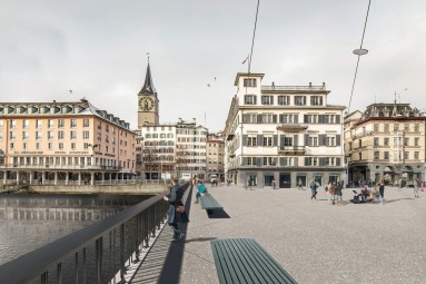 Blick auf den Platz der Rathausbrücke (Visualisierung)
