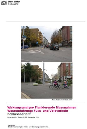Titelblatt: Wirkungsanalyse Flankierende Massnahmen Westumfahrung: Fuss- und Veloverkehr