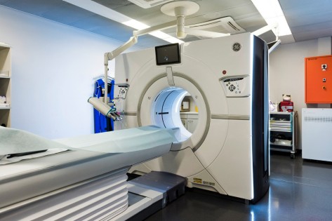 Blick in den CT Untersuchungsraum