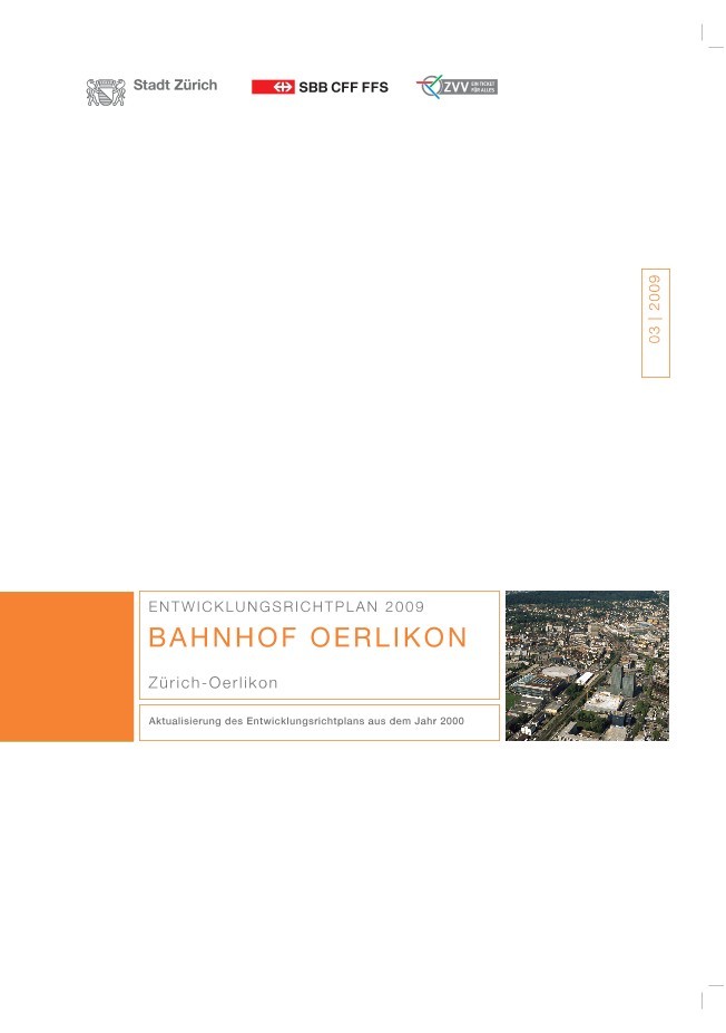 Cover Entwicklungsrichtplan Bahnhof Oerlikon