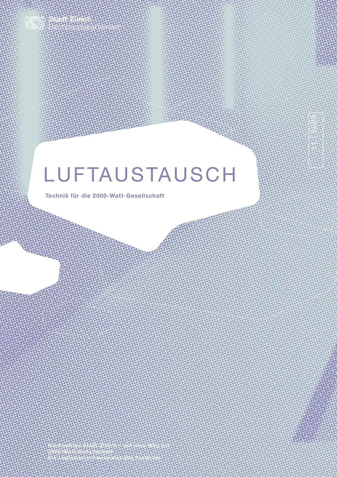 Titelseite Studie Luftaustausch - Technik für die 2000-Watt-Gesellschaft