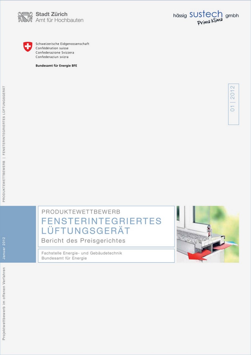 Fensterintegriertes Lüftungsgerät Produktwettbewerb Titelseite Studie Fensterintegriertes Lüftungsgerät Produktwettbewerb