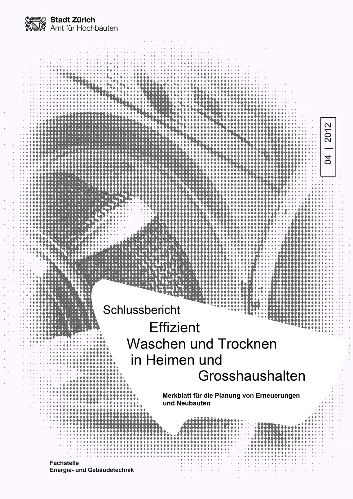 Titelseite Studie Effizient Waschen und Trocknen in Heimen und Grosshaushalten