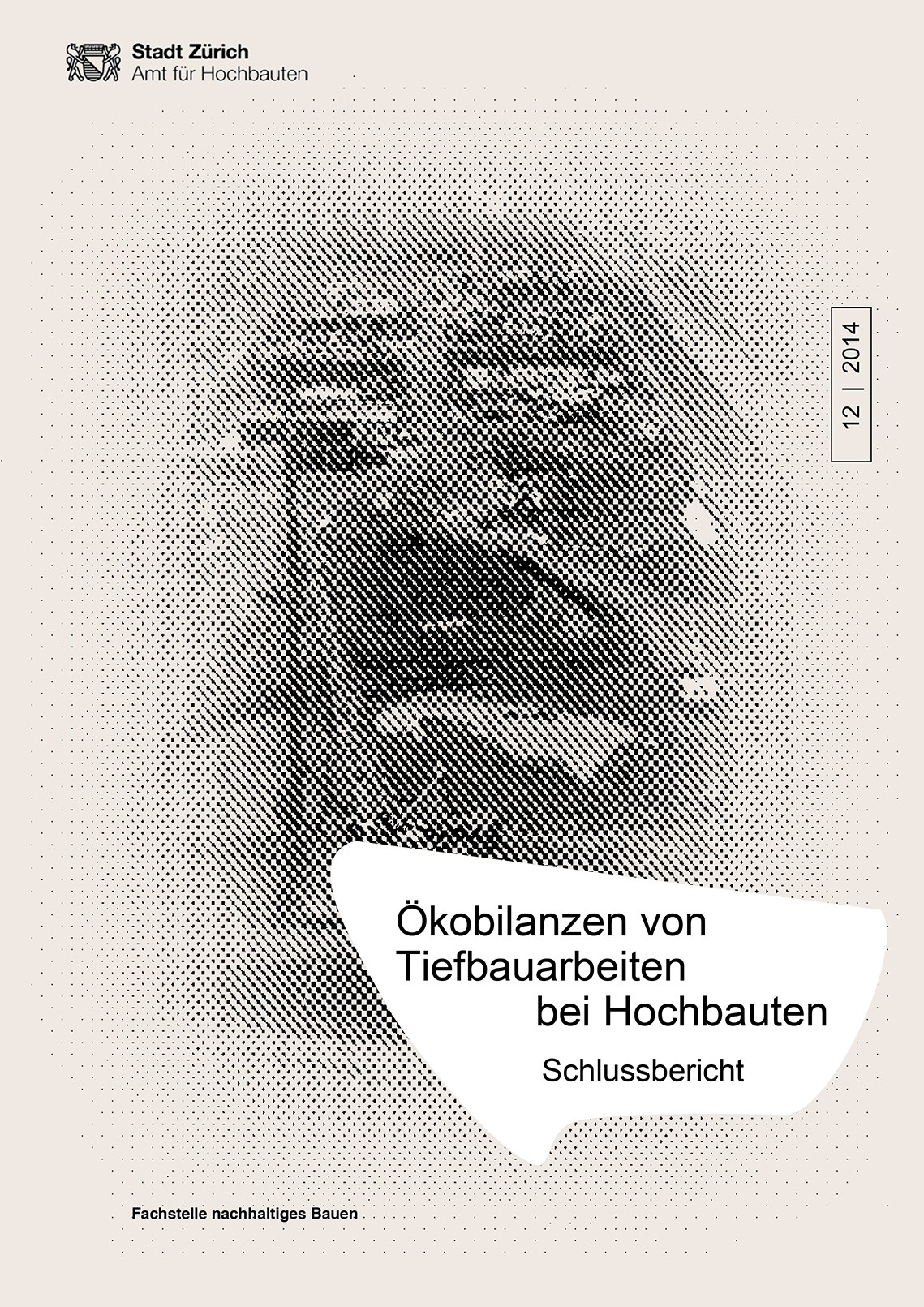 Titelseite Studie Ökobilanzen von Tiefbauarbeiten bei Hochbauten