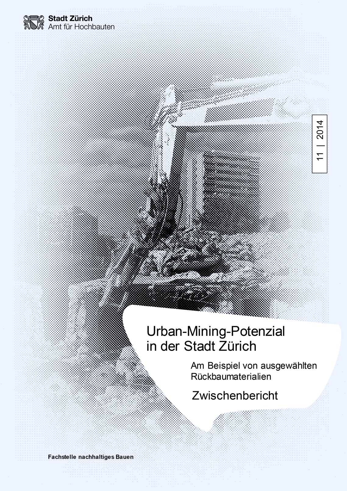Titelseite Studie Urban-Mining-Potenzial in der Stadt Zürich