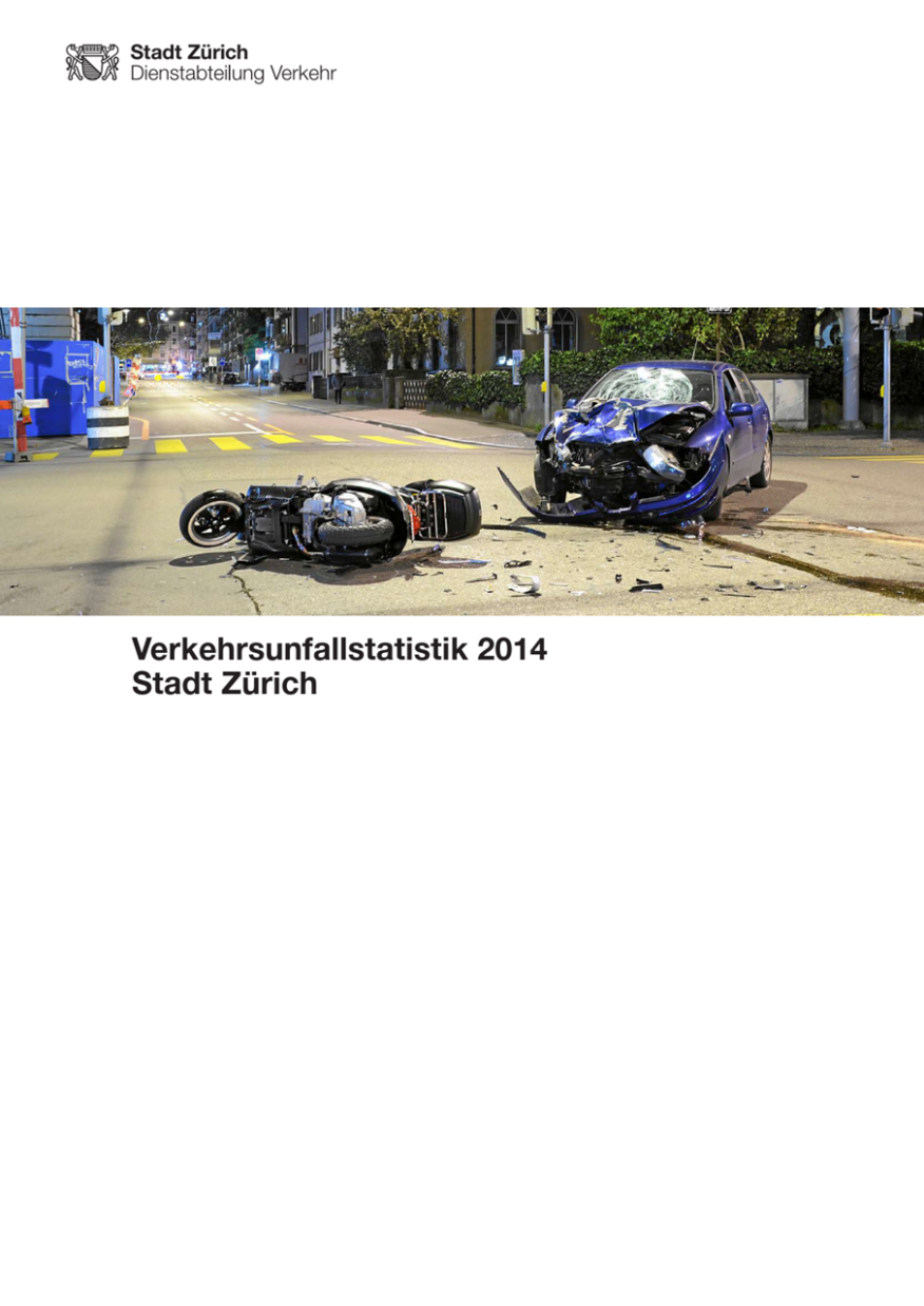 Verkehrsunfallstatistik 2014 Titelbild