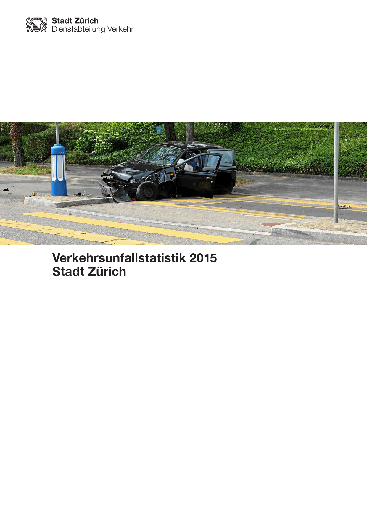 Verkehrsunfallstatistik 2015 Titelbild