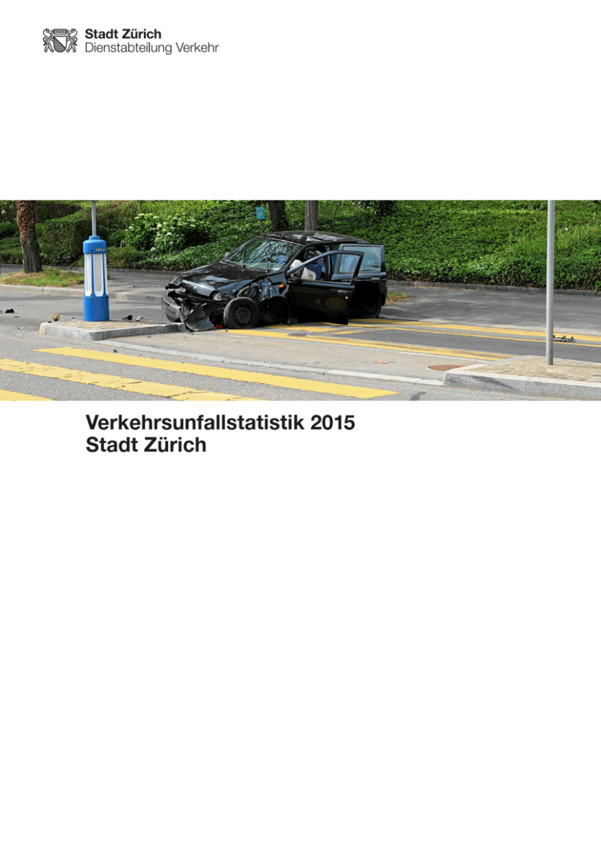 Verkehrsunfallstatistik 2015 Titelbild