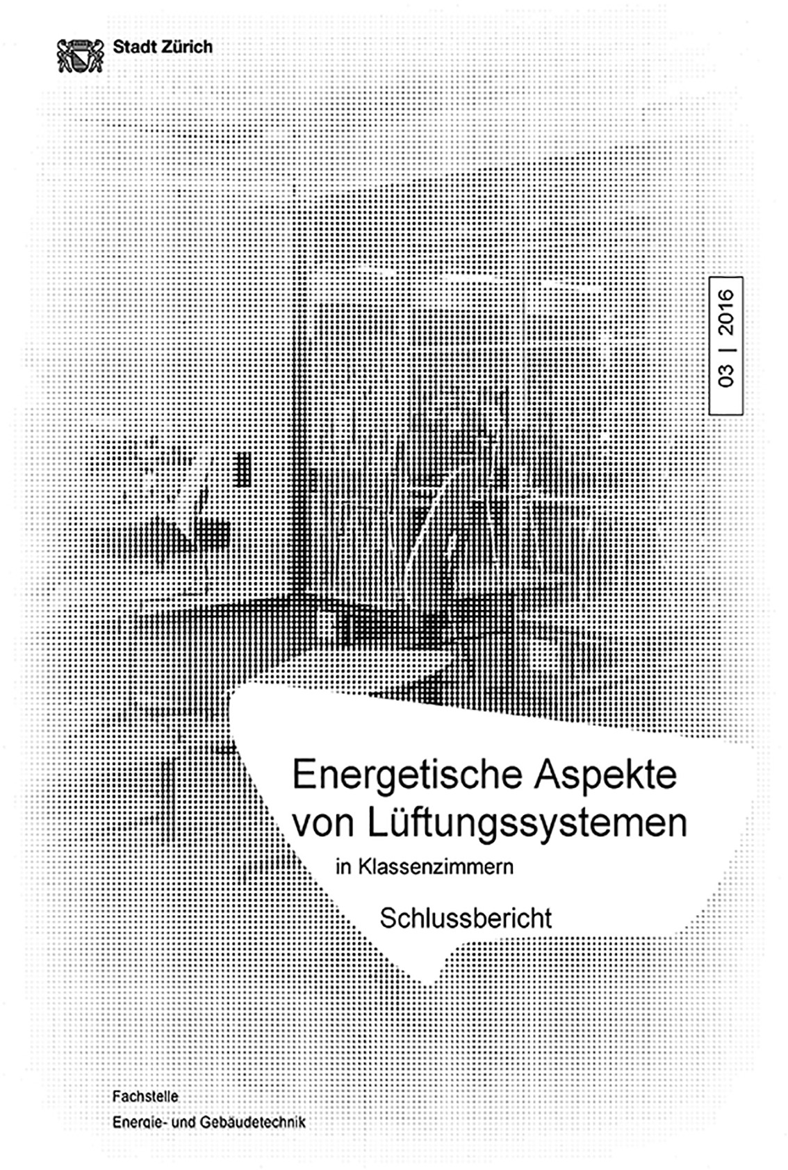 Titelseite Studie Energetische Aspekte von Lüftungssystemen in Klassenzimmern