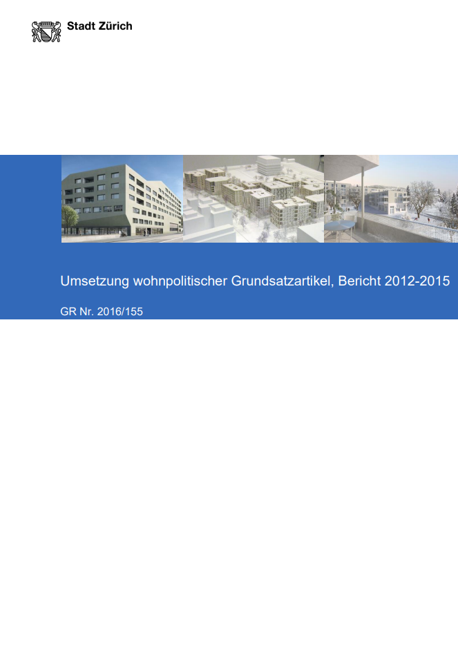 Titelbild Umsetzung Wohnpolitischer Grundsatz