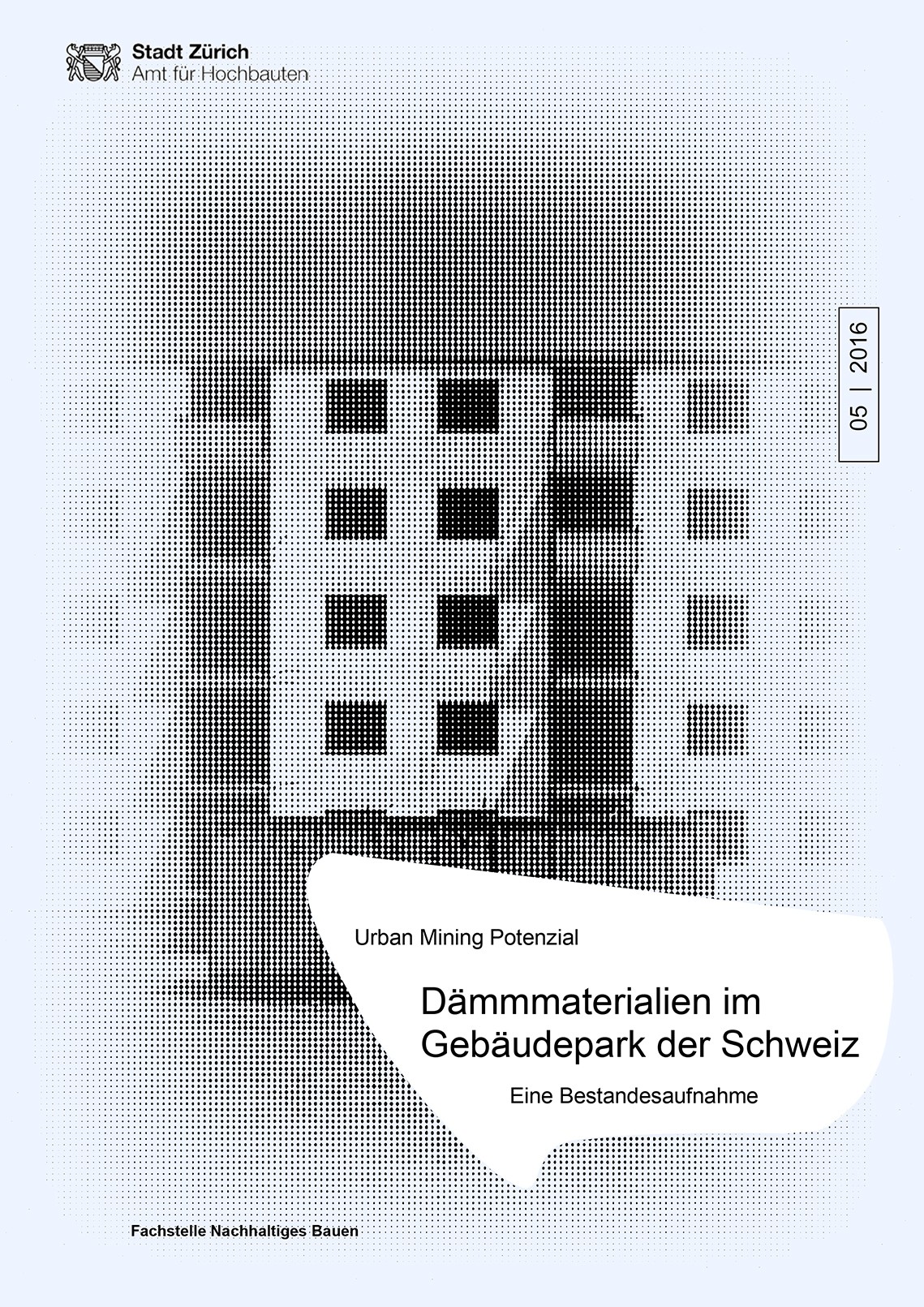 Titelseite Studie Urban Mining Potenzial - Dämmmaterialien im Gebäudepark der Schweiz
