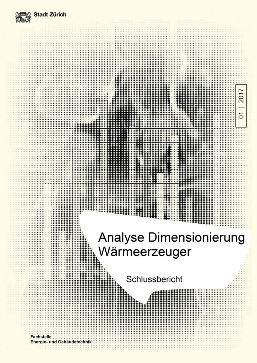 Analyse Dimensionierung Wärmeerzeuger Titelseite Studie Analyse Dimensionierung Wärmeerzeuger