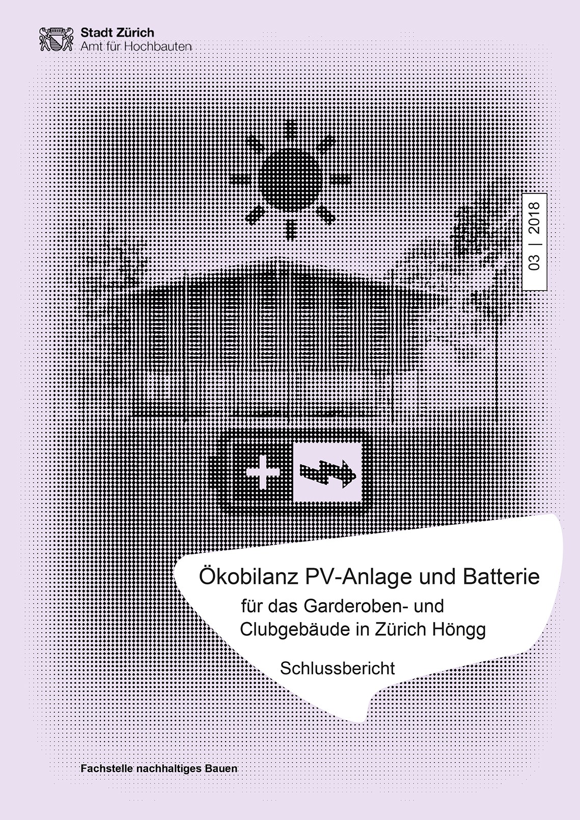 Titelseite Studie Ökobilanz PV-Anlage und Batterie für das Clubgebäude Zürich Höngg