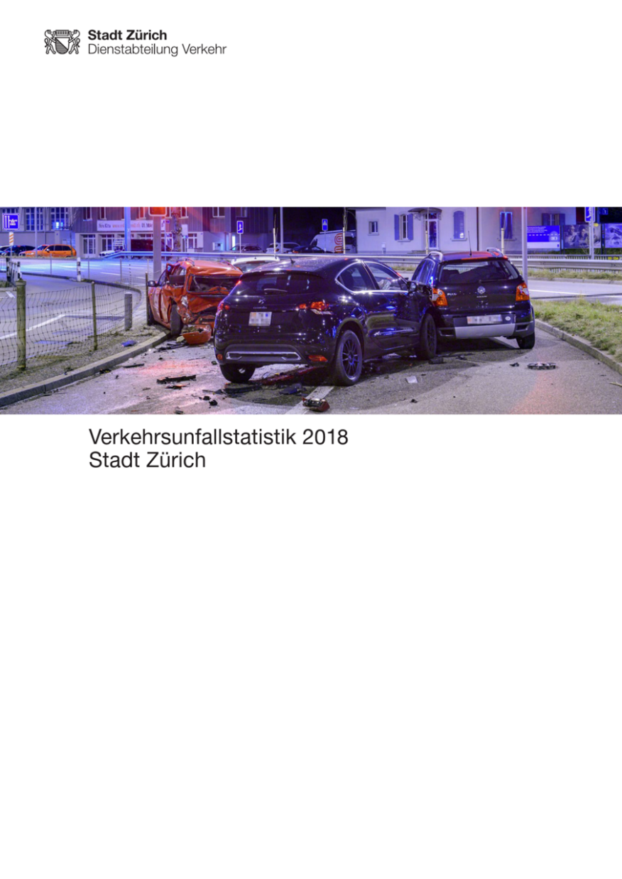 Verkehrsunfallstatistik 2018 Titelbild