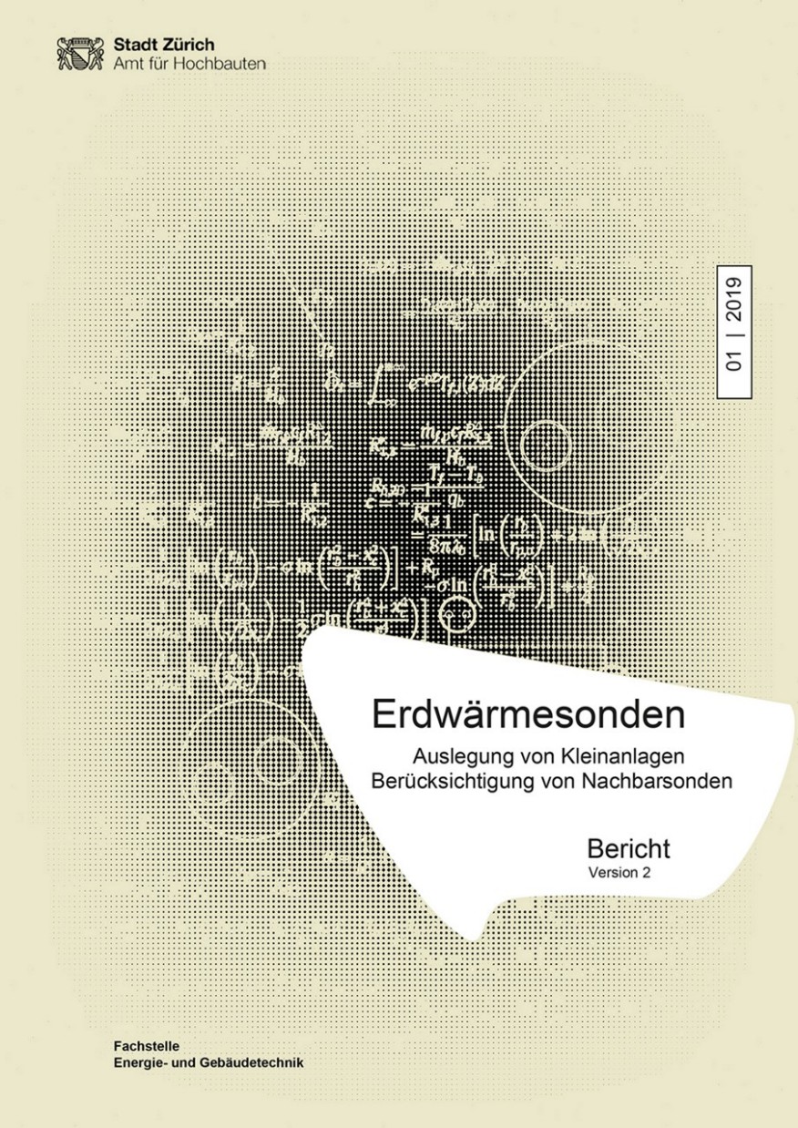 Erdwärmesonden Kleinanlagen mit Berücksichtigung von Nachbarsonden Titelseite Studie Erdwärmesonden