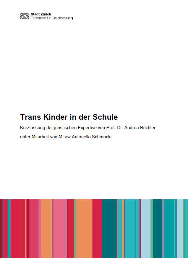 Cover Juristische Expertise: Trans Kinder in der Schule