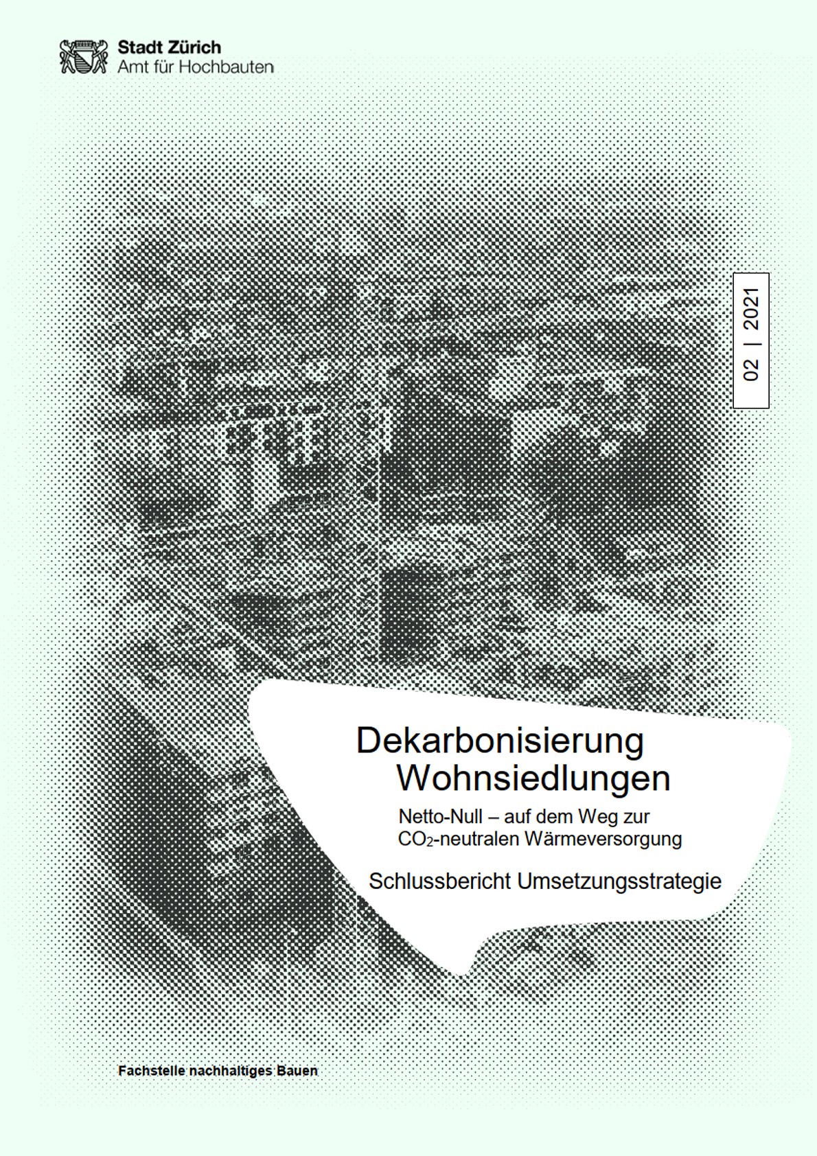 Titelseite Studie Dekarbonisierung Wohnsiedlungen