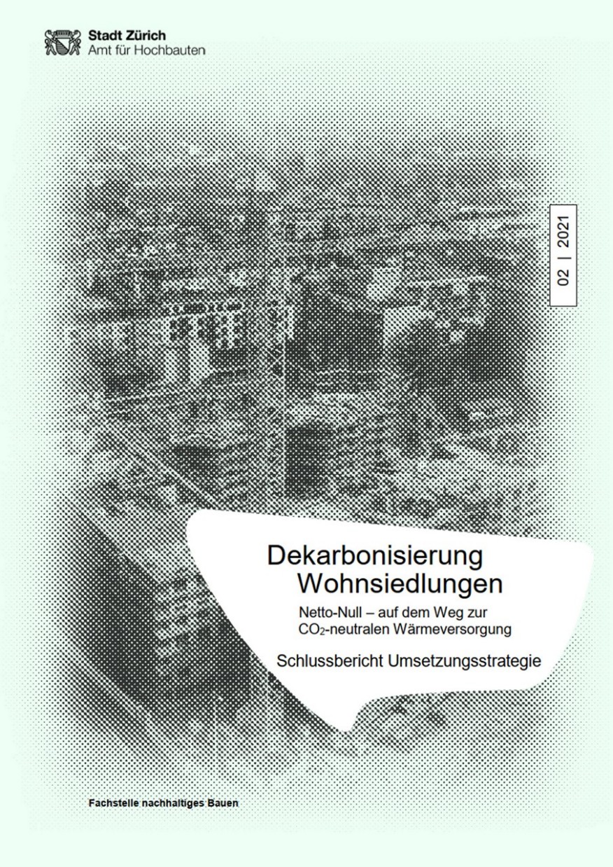 Dekarbonisierung Wohnsiedlungen Titelseite Studie Dekarbonisierung Wohnsiedlungen