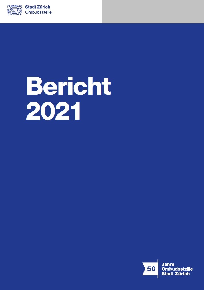 Titelbild des Jahresberichts der Ombudsstelle 2021
