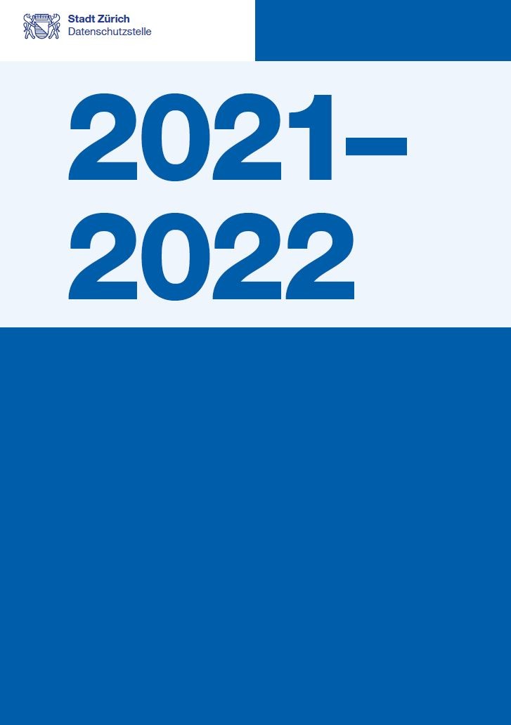 Tätigkeitsbericht der Datenschutzstelle 2021-2022 – Cover Cover des Tätigkeitsberichts der Datenschutzstelle 2021-2022.