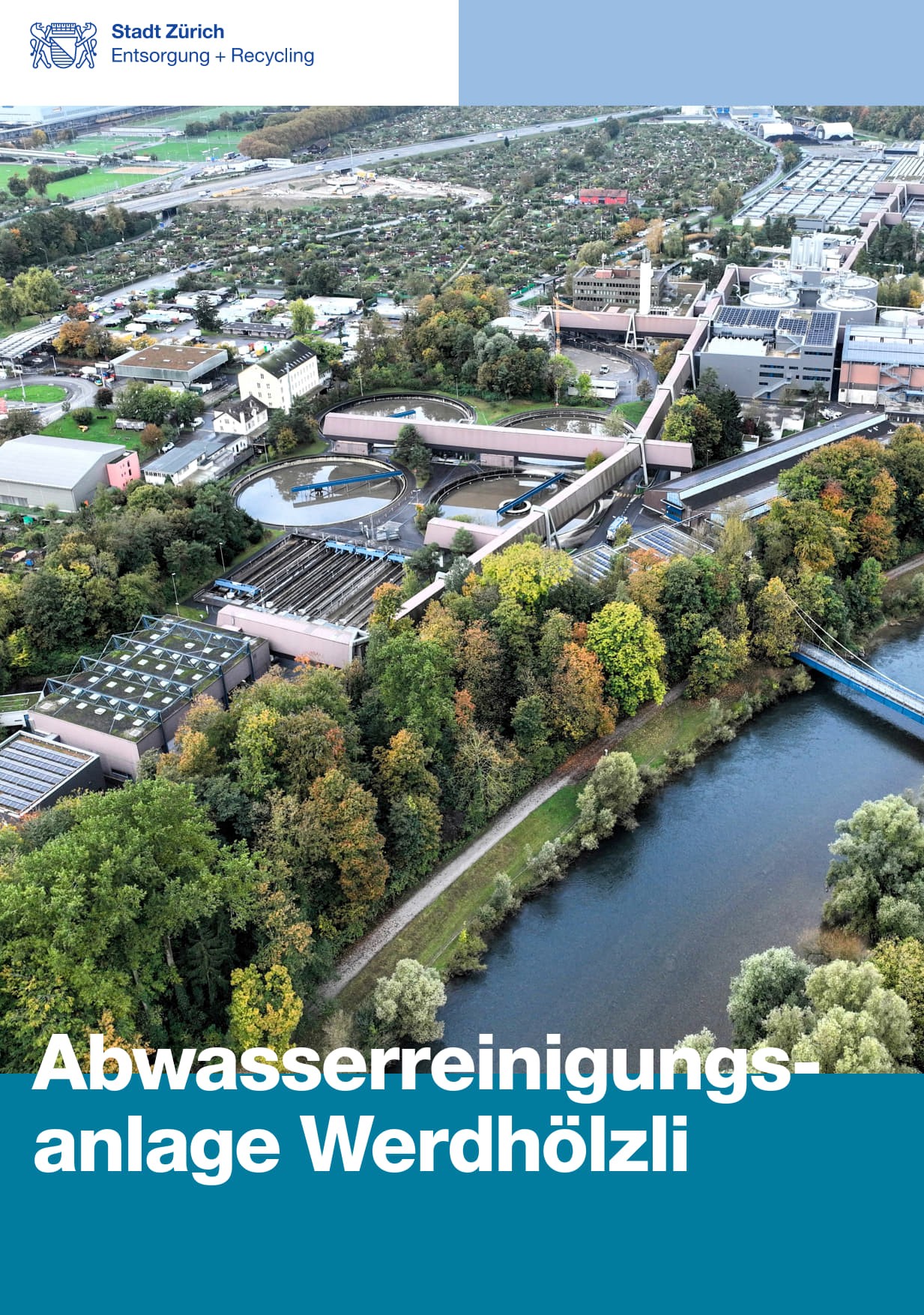 Titelbild Broschüre Abwasserreinigungsanlage Werdhölzli