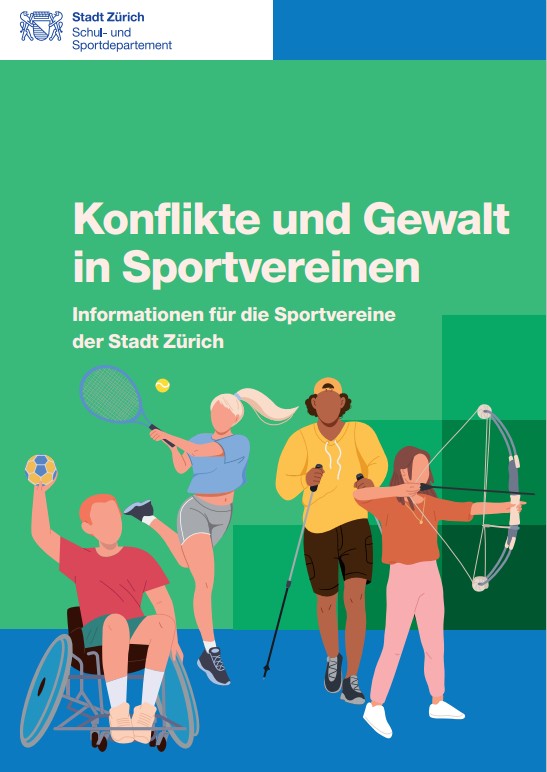 Titelseite des Leitfandes Konflikte und Gewalt in Sportvereinen
