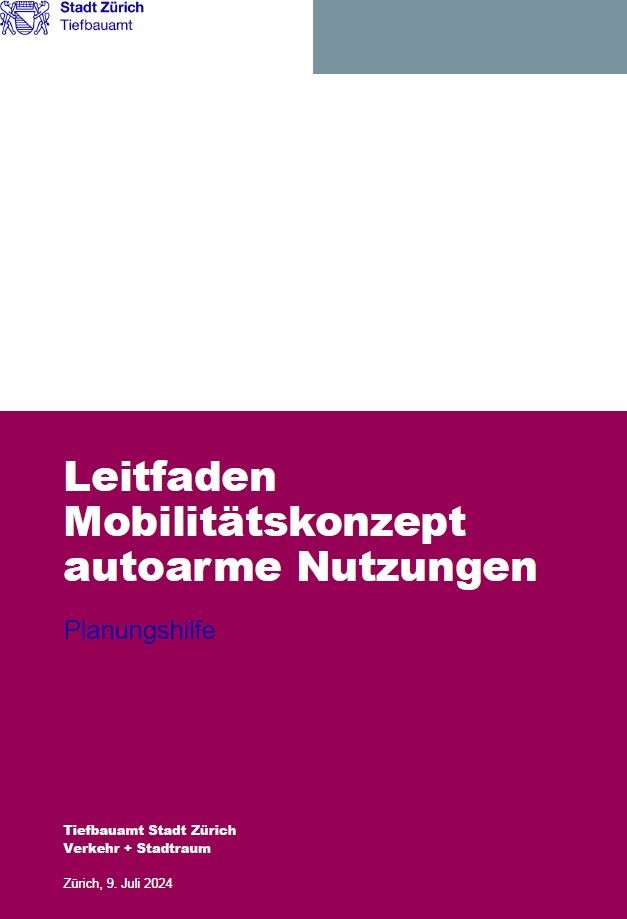 Titelbild Leitfaden Mobilitätskonzept autoarme Nutzungen