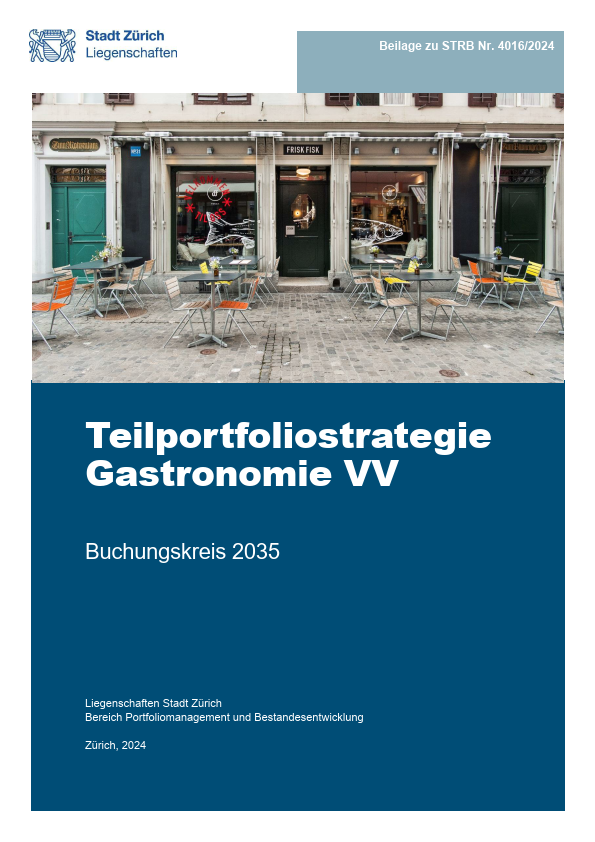 Teilportfoliostrategie Gastronomie VV Teilportfoliostrategie Gastronomie VV