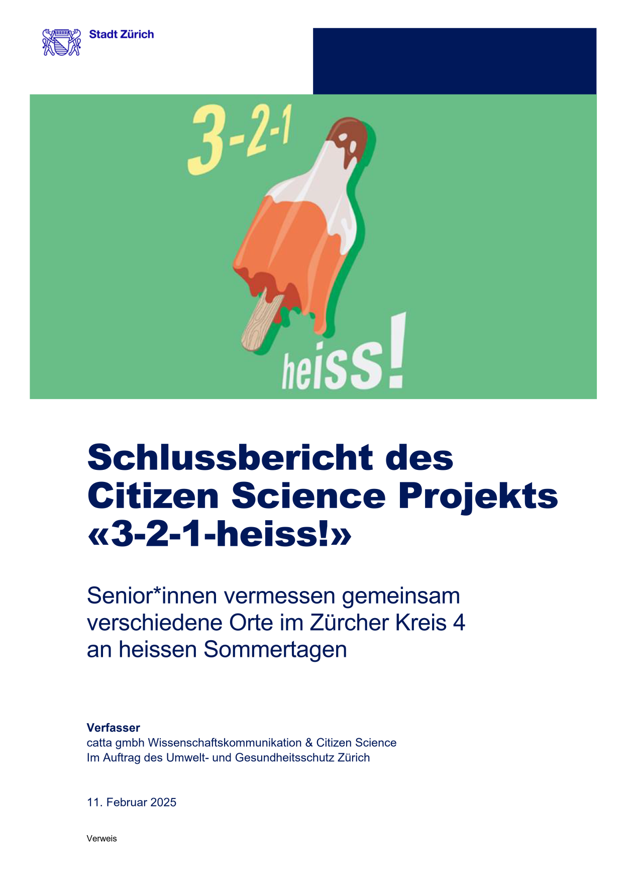 Schlussbericht Citizen-Science-Projekt «3-2-1-heiss!»