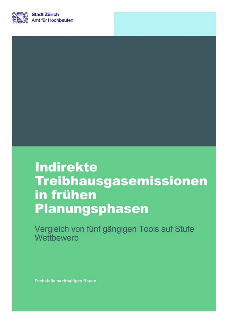 Titelseite Studie Indirekte Treibhausgasemissionen in frühen Planungsphasen.