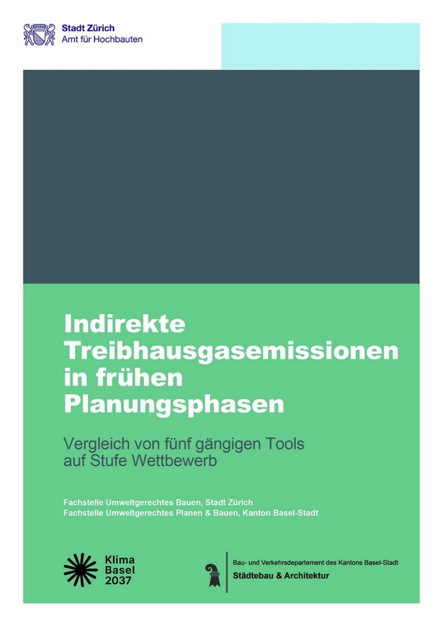 Titelseite Studie Indirekte Treibhausgasemissionen in frühen Planungsphasen.