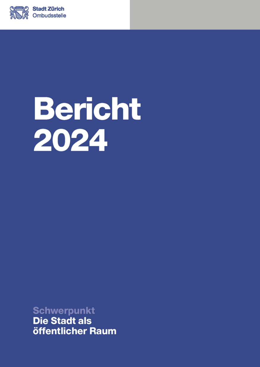 Deckblatt des Jahresberichts 2024 der Ombudsstelle Titelbild des Jahresberichts der Ombudsstelle 2024