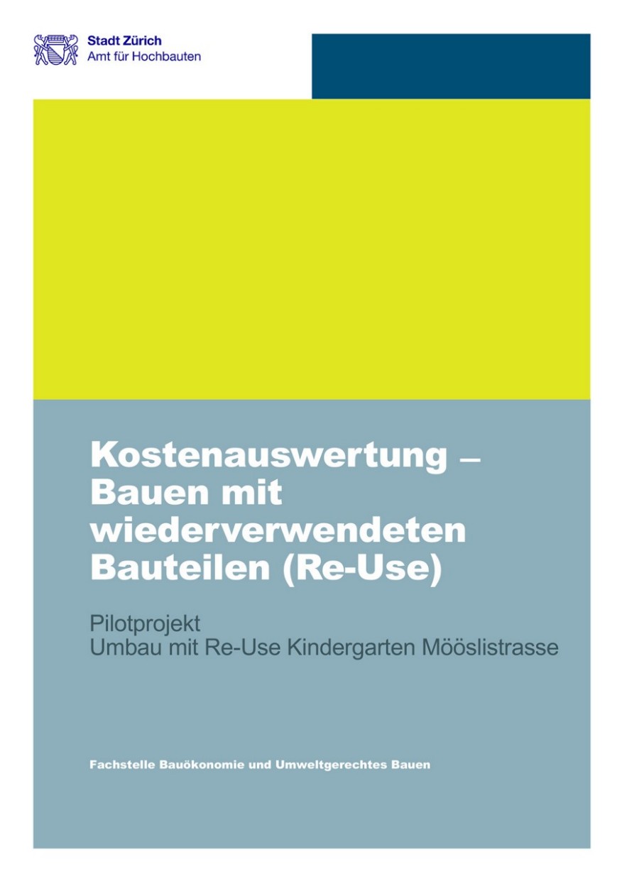 Titelseite Studie Sind 16 cm Beton genug? Titelseite Studie Kostenauswertung – Bauen mit wiederverwendeten  Bauteilen (Re-Use)
