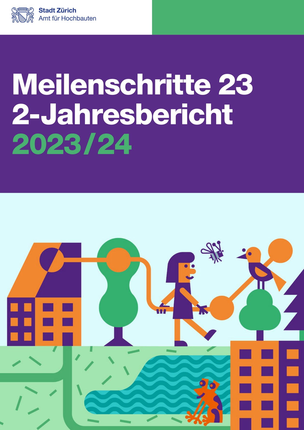 Titelseite 2-Jahresbericht der Meilenschritte 23 für die Jahre 2023 und 2024.