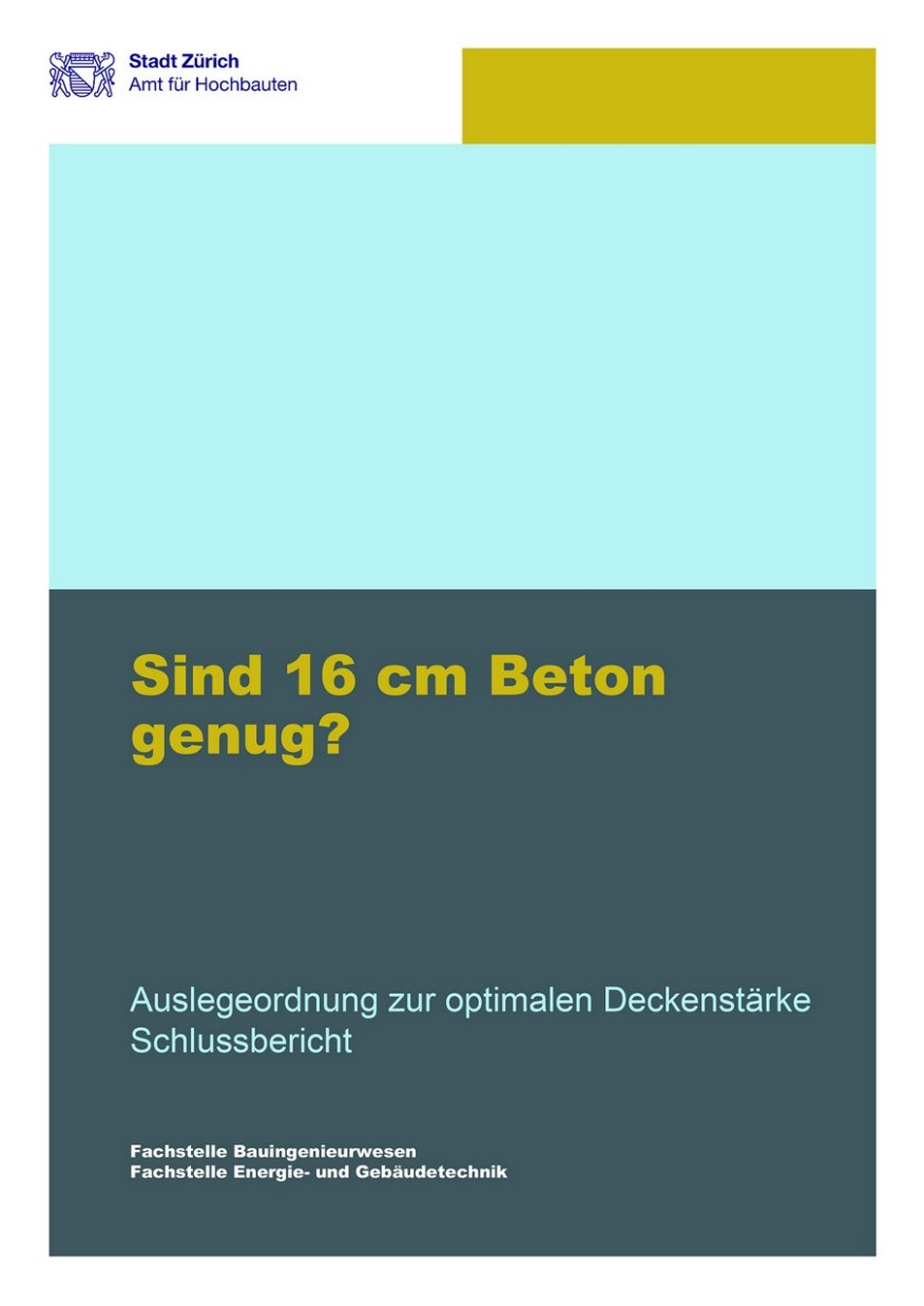 Titelseite Studie Sind 16 cm Beton genug? Titelseite Studie Sind 16 cm Beton genug?