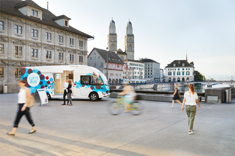 LuftiBus in der Stadt Zürich LuftiBus in der Stadt Zürich
