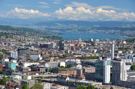 Aussicht auf die Stadt Zürich