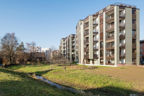 Seebach Foto Neubauten am Katzenbach