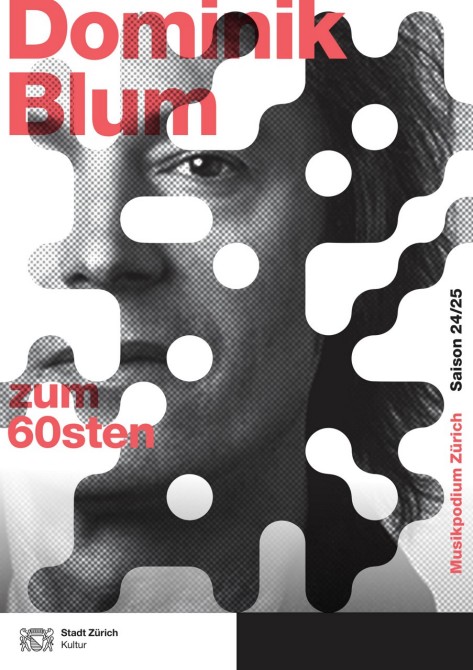 Konzertflyer Dominik Blum zum 60sten Titelseite des Konzert-Flyers