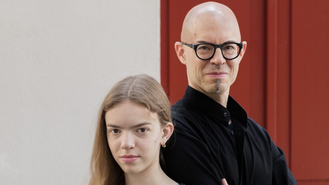 auf dem Bild sind Ilva Eigus und Nik Bärtsch zu sehen